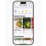 Giao diện Danh mục Công thức nấu ăn trong Apple News+ Food, hiển thị các lựa chọn tìm kiếm và bộ lọc đa dạng.