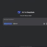 Giao diện DeepSeek AI hiển thị mô hình DeepSeek-R1 miễn phí, minh họa khả năng truy cập không giới hạn tính năng cao cấp của chatbot AI.
