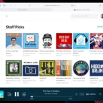Giao diện người dùng của trình phát Pocket Casts trên nền tảng web.
