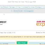 Giao diện Sejda PDF Editor online với các công cụ chỉnh sửa văn bản, hình ảnh, chú thích và xóa trang
