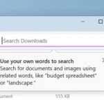 Giao diện tìm kiếm ngữ nghĩa trong File Explorer Windows 11 với gợi ý 'gỡ cài đặt chương trình'
