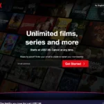 Giao diện trang chủ Netflix với các danh mục phim và chương trình TV đa dạng