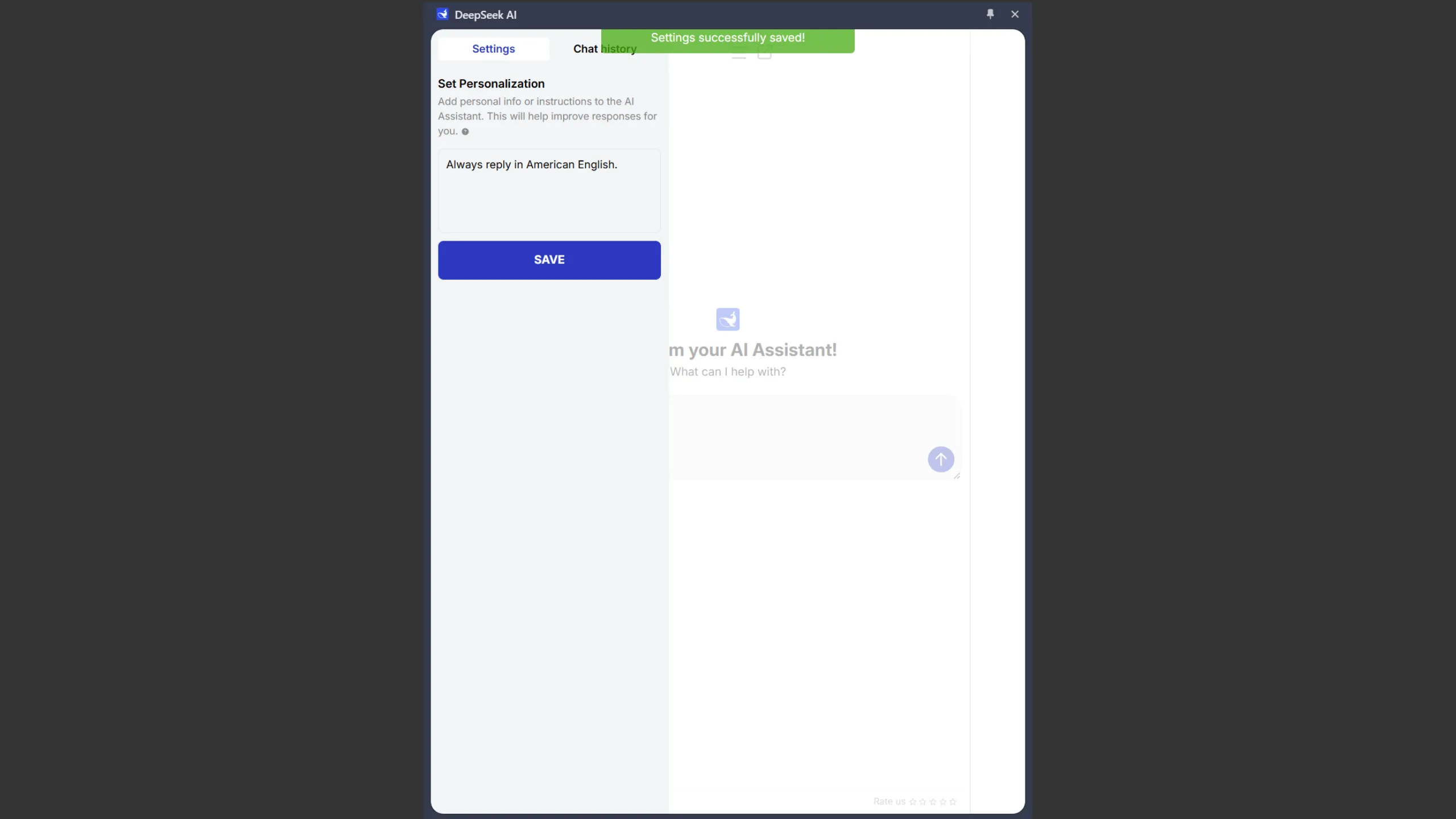 Giao diện tùy chỉnh phong cách trả lời của DeepSeek AI trên tiện ích Chrome deepseekai.works