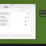 Giao diện tùy chọn Desklet trên Linux Mint, minh họa khả năng tùy biến desktop nâng cao