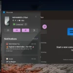 Giao diện ứng dụng Phone Link trên Windows 11 hiển thị tính năng phản chiếu màn hình điện thoại Samsung Galaxy.