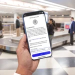 Giao diện ứng dụng United Airlines hiển thị tích hợp AirTag để theo dõi hành lý thất lạc.