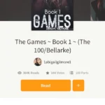 Giao diện ứng dụng Wattpad hiển thị trên iPhone với danh sách truyện và các tùy chọn tương tác cộng đồng.
