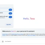 Giao diện ứng dụng web Gemini với menu thả xuống lựa chọn mô hình AI, hiển thị Gemini 2.0 Flash