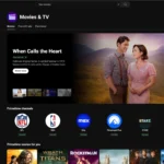 Giao diện xem phim miễn phí trên YouTube với quảng cáo "When Calls the Heart"