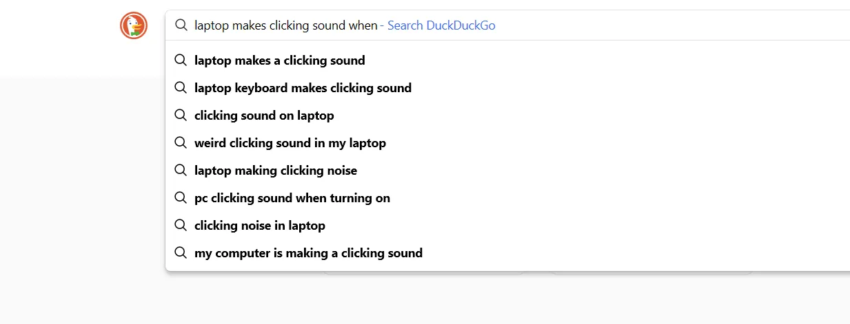 Gợi ý tìm kiếm của DuckDuckGo cho thấy sự hạn chế so với Google