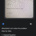 Google Gemini giải bài toán toán học phức tạp từ hình ảnh được cung cấp