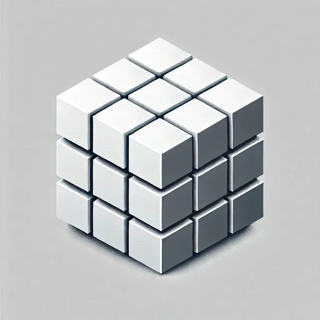 Hình ảnh AI tạo ra khối lập phương Rubik trên nền trắng, thể hiện sự nhầm lẫn của AI
