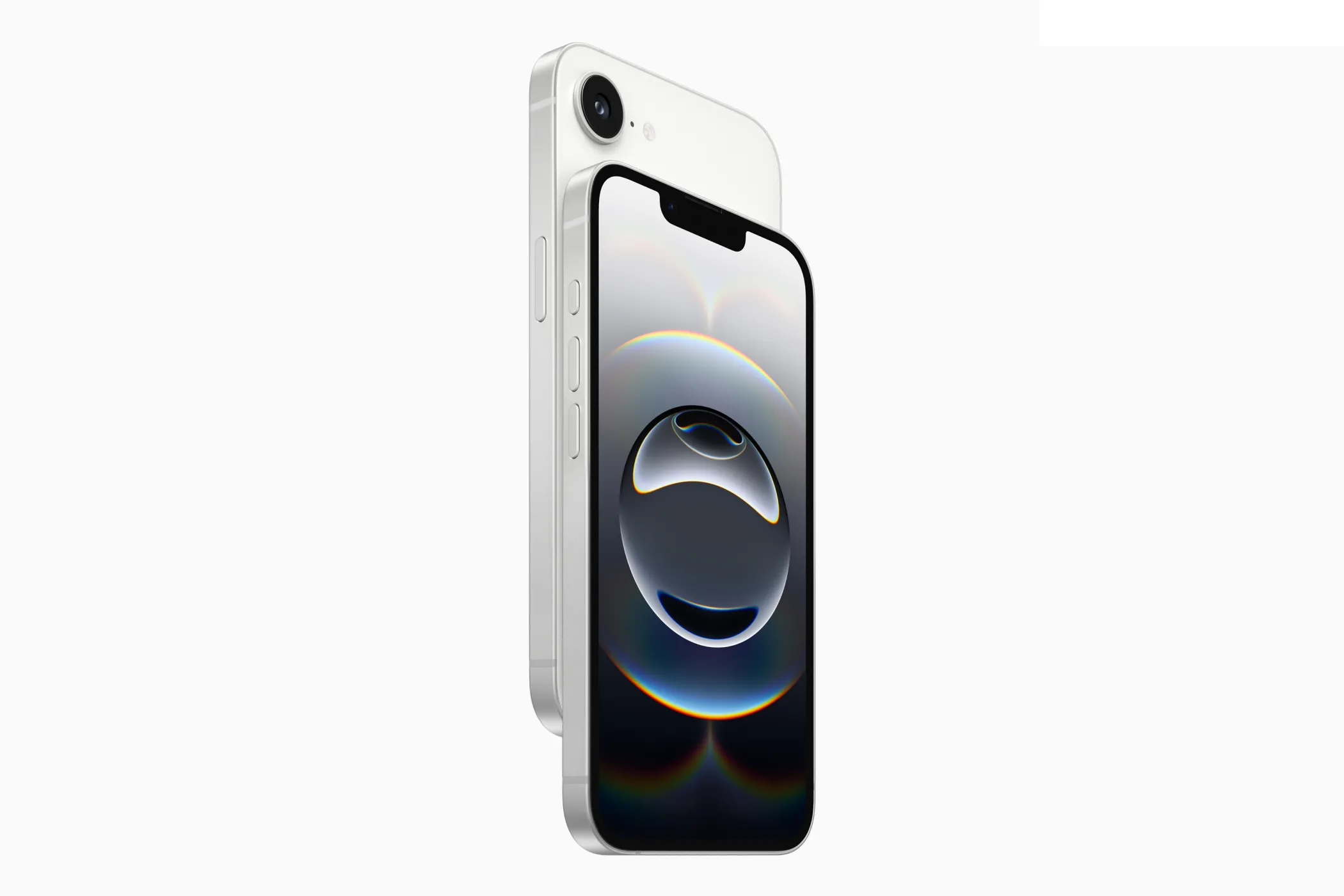 Hình ảnh mặt trước iPhone 16e với thiết kế tai thỏ truyền thống