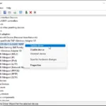Hình ảnh minh họa cách cập nhật trình điều khiển card Wi-Fi Intel trong Trình quản lý Thiết bị trên Windows.