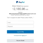 Hình ảnh minh họa yêu cầu liên kết tài khoản trong chiêu lừa đảo PayPal mới.