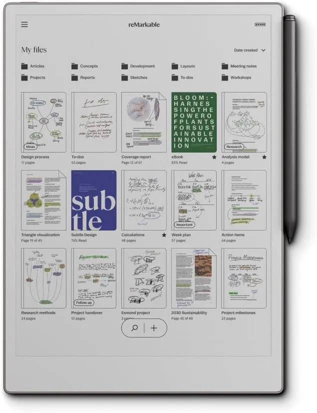 Hình ảnh reMarkable Paper Pro màu bạc kèm bút Marker Plus