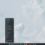 Hình ảnh Start menu ẩn (Power User Menu) của Windows 11 xuất hiện sau khi chuột phải vào nút Start