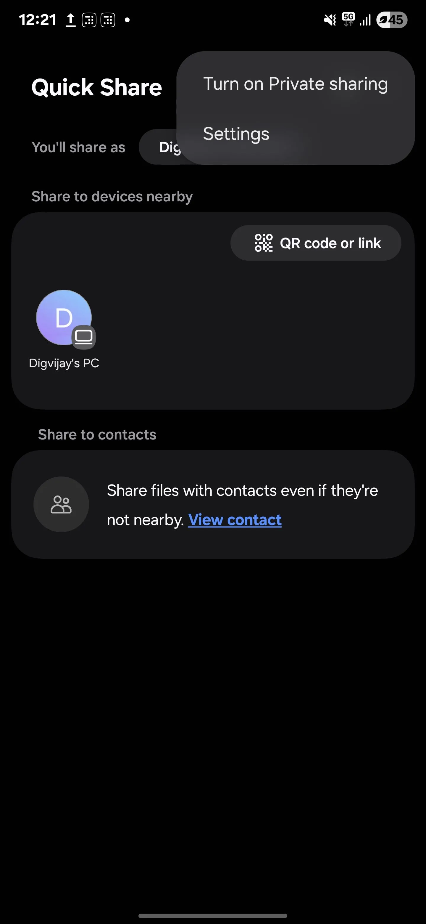 Hướng dẫn bật tính năng Private Sharing trong Quick Share trên Samsung