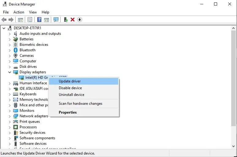 Hướng dẫn cập nhật driver thiết bị trên Windows