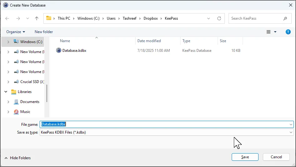 Hướng dẫn tạo cơ sở dữ liệu KeePass mới và đồng bộ với Dropbox