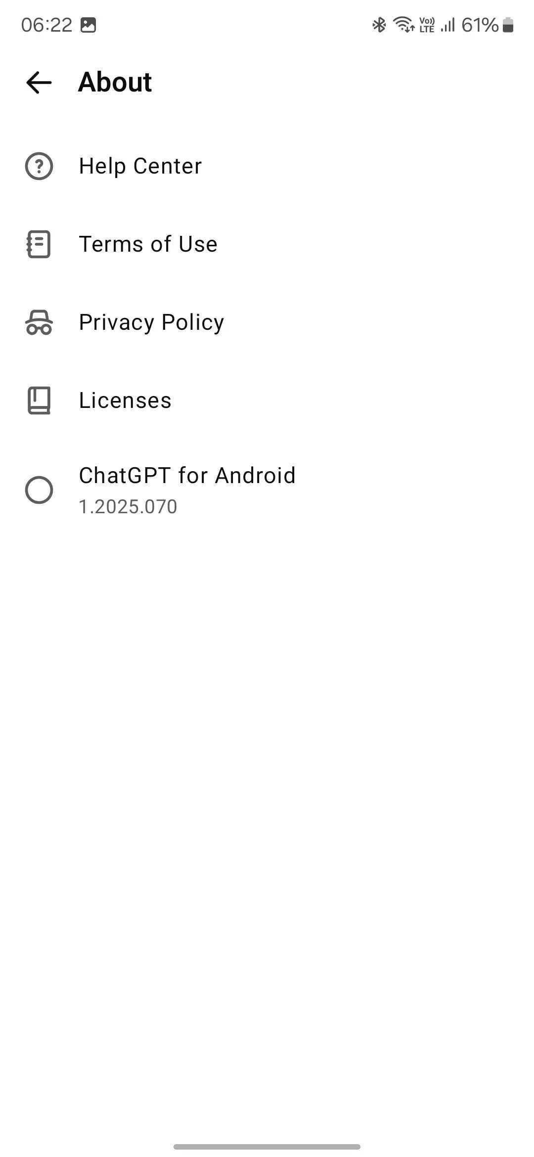 Kiểm tra phiên bản ChatGPT chính xác trên Android