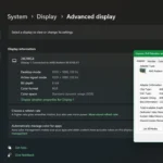 Kiểm tra VRAM trên Windows 11: Màn hình thuộc tính bộ điều hợp hiển thị dung lượng bộ nhớ video chuyên dụng.