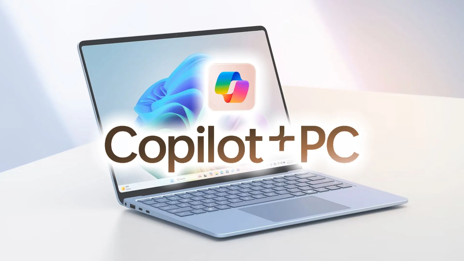 Laptop Microsoft Surface AI với logo Copilot thể hiện khả năng xử lý AI