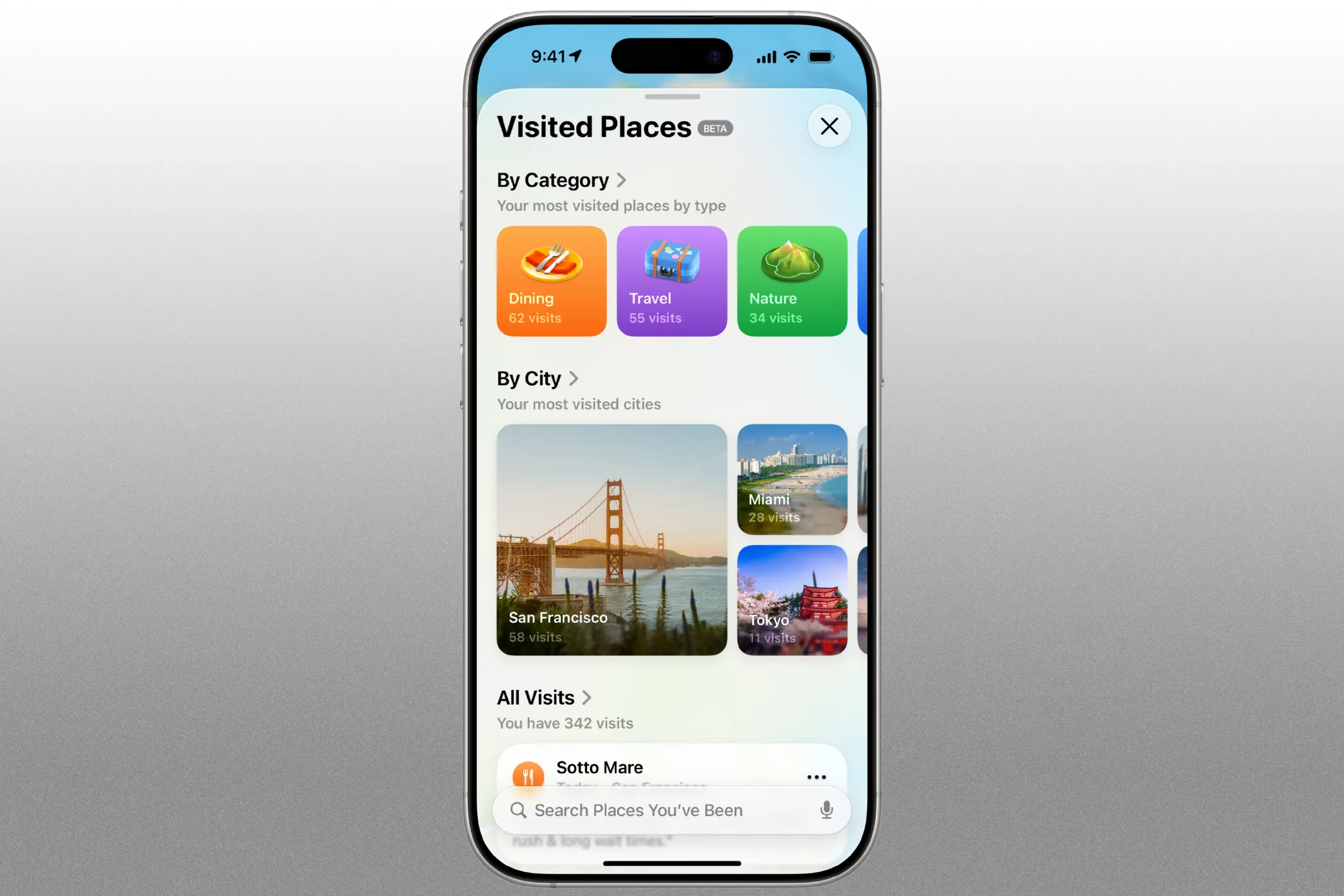 Lịch sử địa điểm đã ghé thăm trong ứng dụng Apple Maps trên iPhone với iOS 26