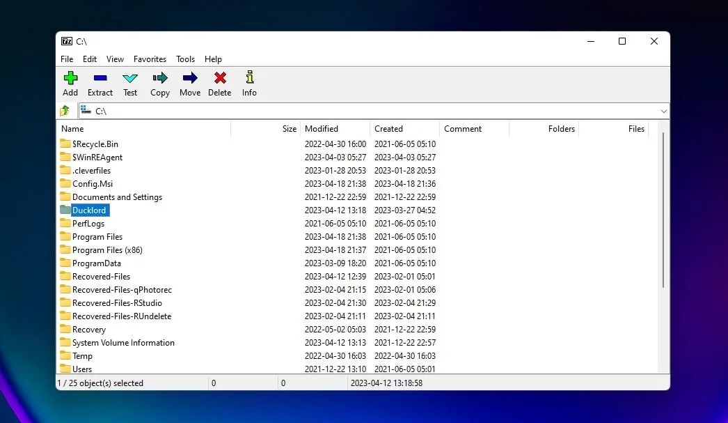 Logo 7-Zip, phần mềm nén và giải nén file hiệu quả cho Windows.