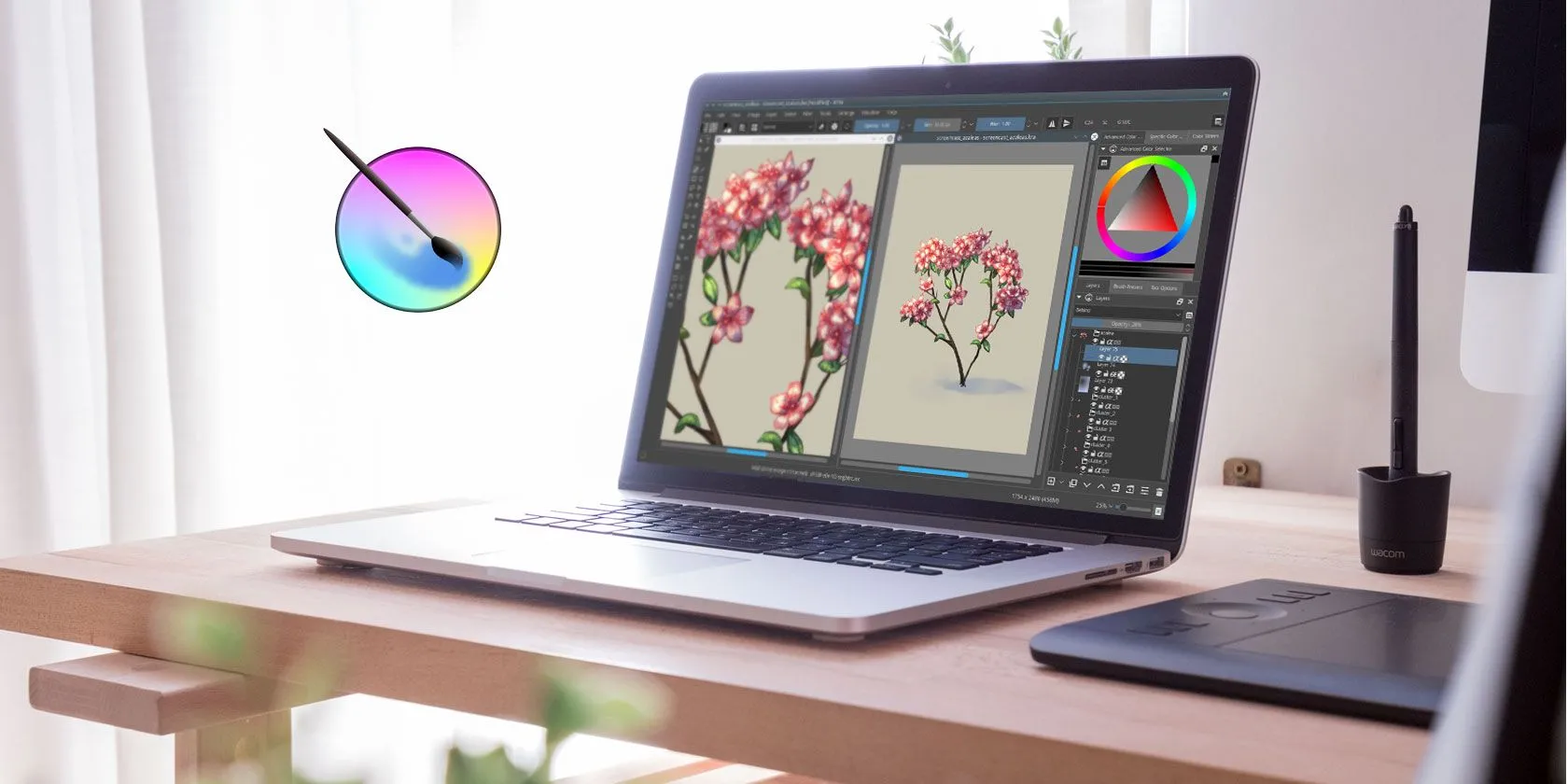 Logo các phần mềm chỉnh sửa ảnh miễn phí Krita và GIMP thay thế Adobe Photoshop