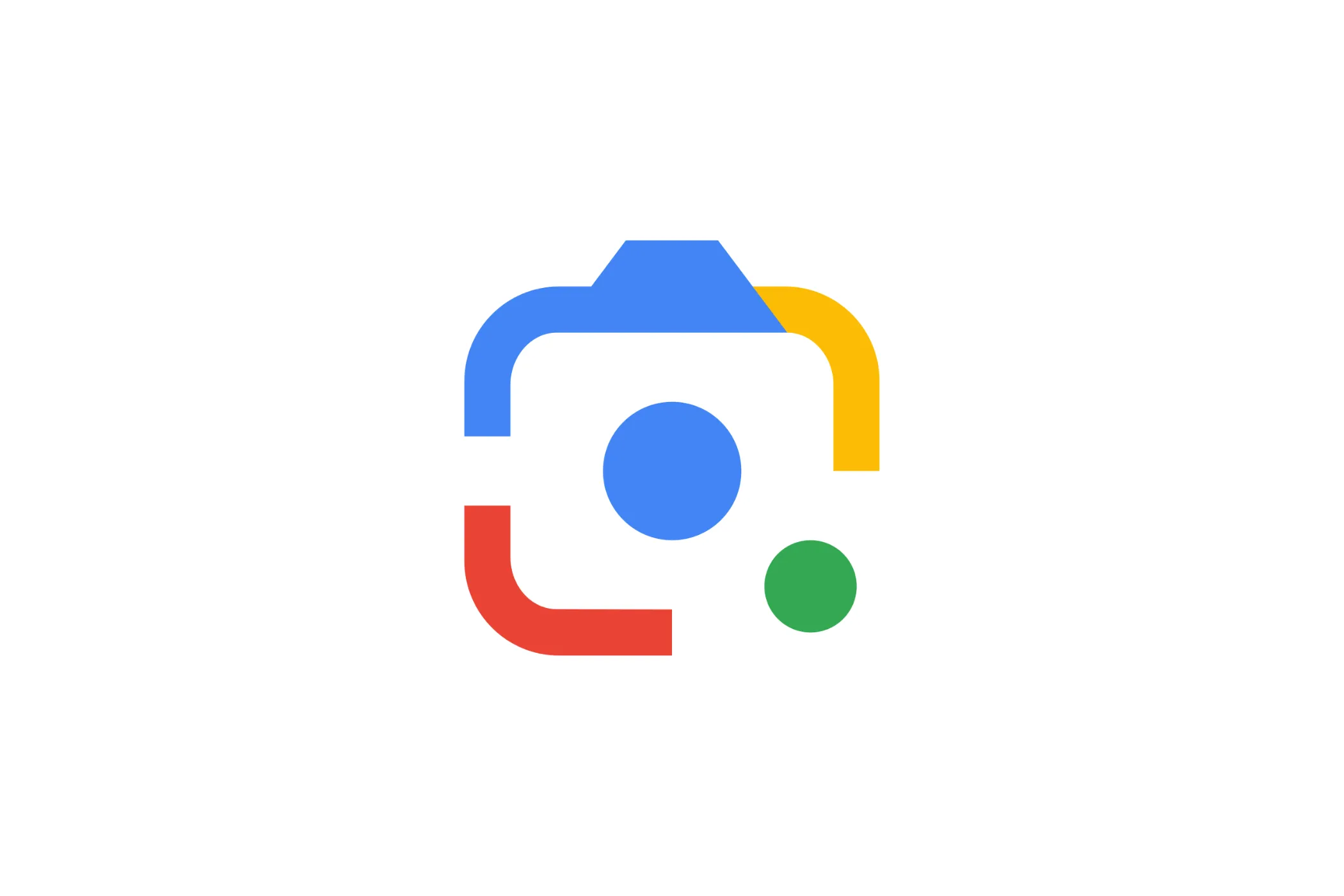 Logo Google Lens với nền trắng, biểu tượng tìm kiếm hình ảnh