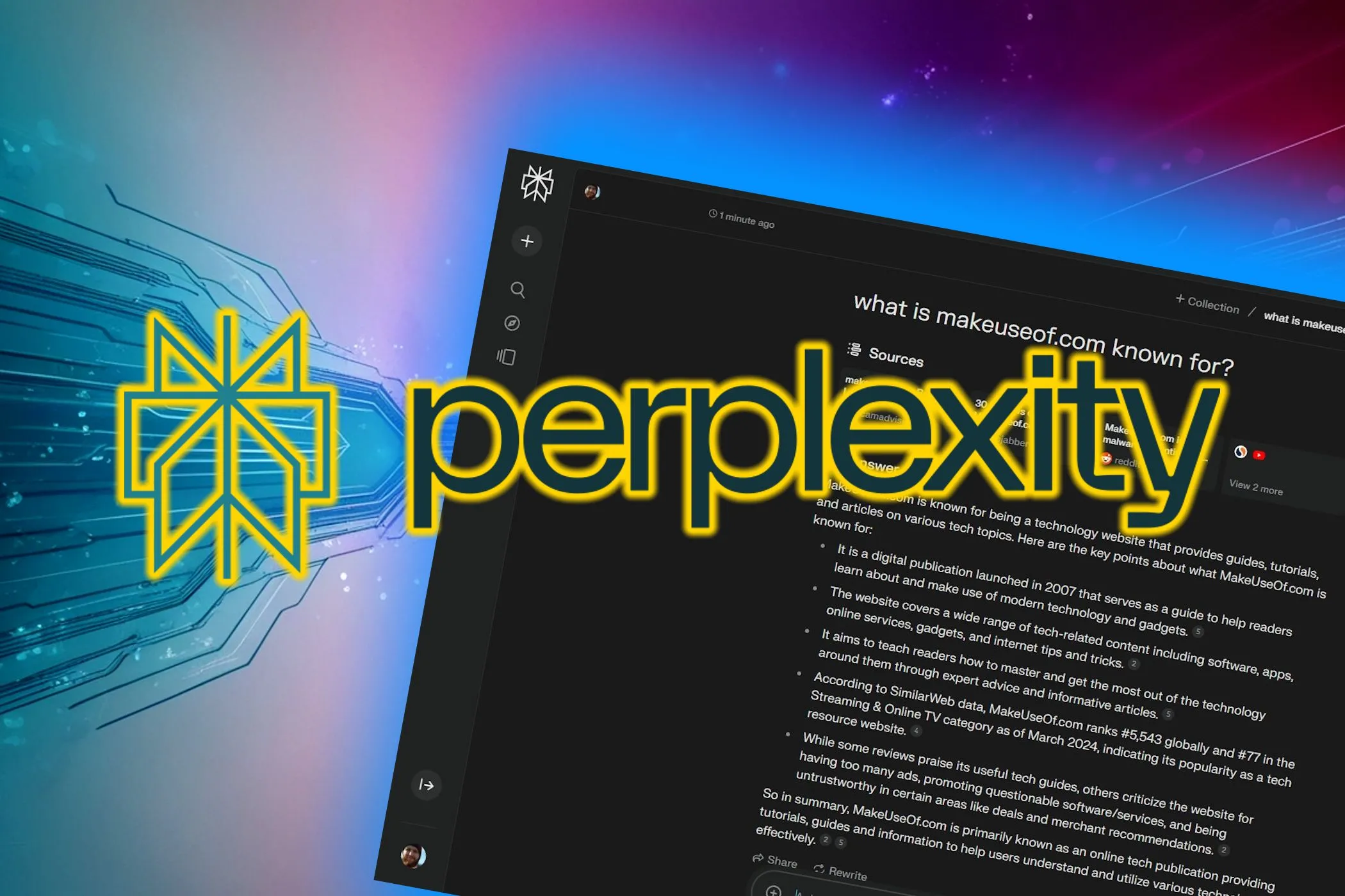 Logo Perplexity trên nền ứng dụng với giao diện màu sắc