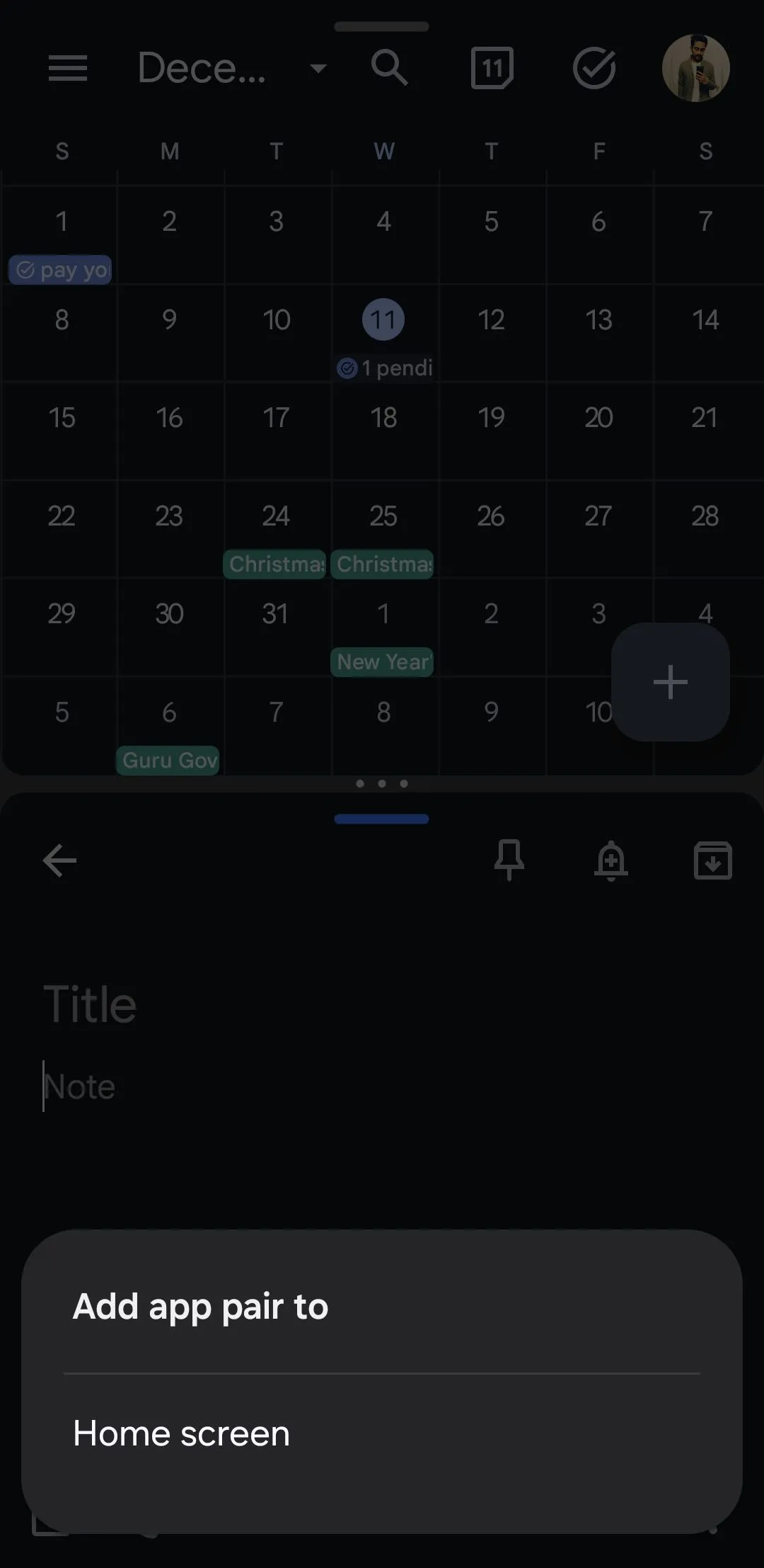 Lưu cặp ứng dụng vào màn hình chính Android để đa nhiệm