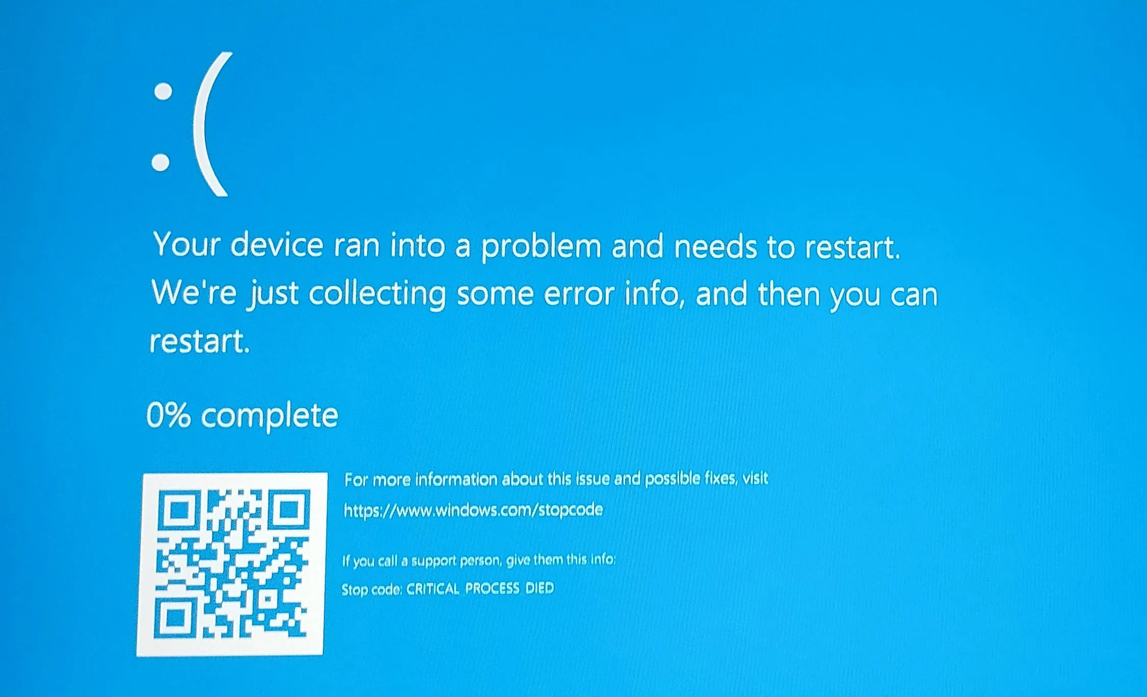 Màn hình báo lỗi Windows thường gặp khi hệ thống hoạt động không ổn định