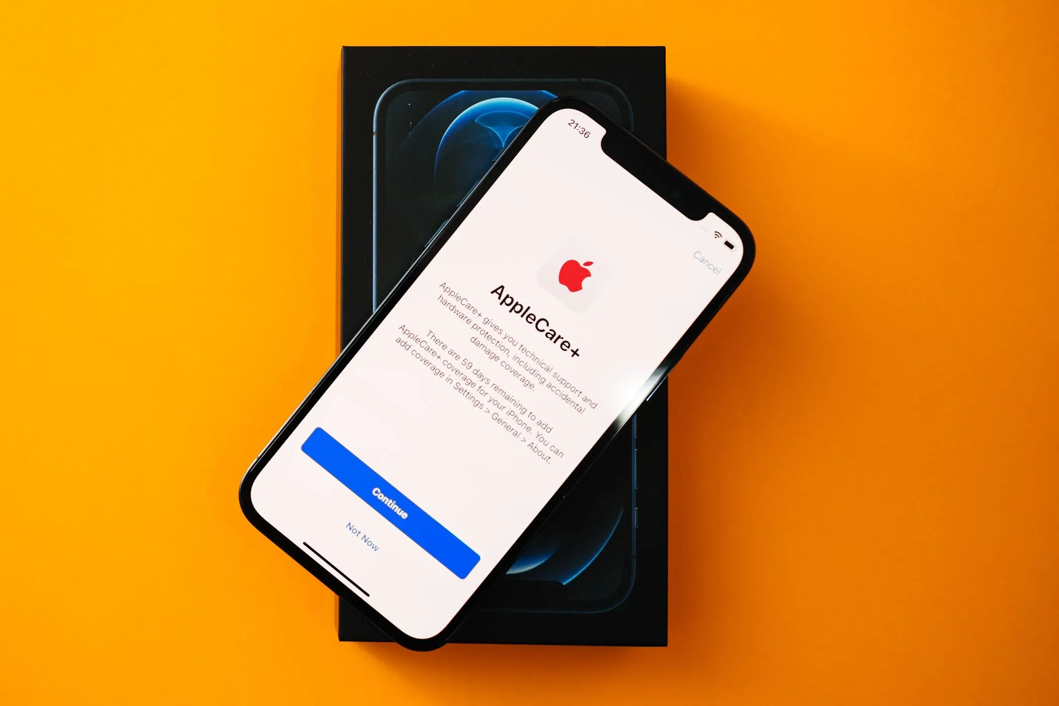 Màn hình cài đặt AppleCare & Bảo hành trên iPhone