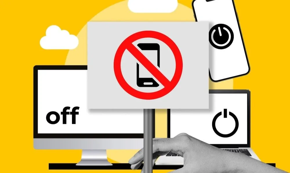 Màn hình điện thoại hiển thị thông báo &quot;Digital Detox&quot;, minh họa việc sử dụng công cụ công nghệ để giới hạn thời gian sử dụng.