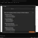 Màn hình giao diện Copilot trong PowerPoint khi tạo bài thuyết trình mới từ câu lệnh "AI ethics"