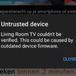 Màn hình lỗi hiển thị trên thiết bị Google Chromecast