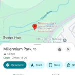 Màn hình tìm kiếm và tải bản đồ ngoại tuyến trên ứng dụng Google Maps cho iPhone.