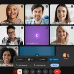 Màn hình tùy chọn camera trong Google Meet cho phép trình chiếu nội dung từ thiết bị ngoại vi