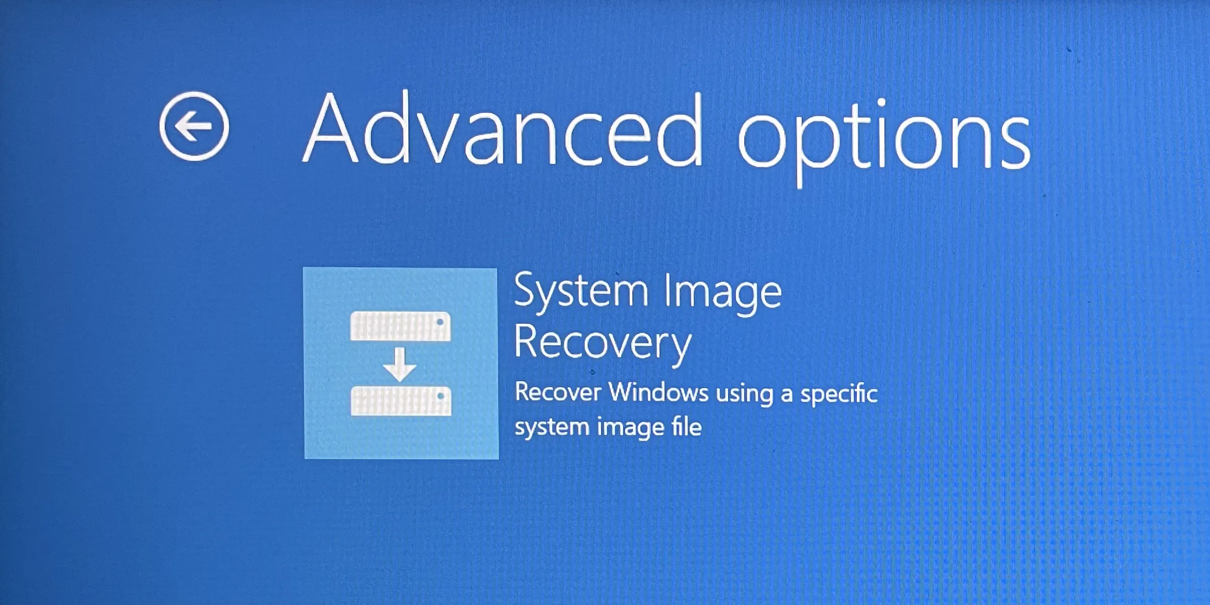 Màn hình Tùy chọn Khôi phục khác (More Recovery Options) trong Windows Recovery Environment