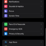 Màn hình ứng dụng Cài đặt (Settings) trên iPhone, điểm khởi đầu để kiểm soát quyền riêng tư ứng dụng.