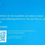 Màn hình xanh chết chóc (BSOD) trên Windows, minh họa lỗi hệ thống máy tính.