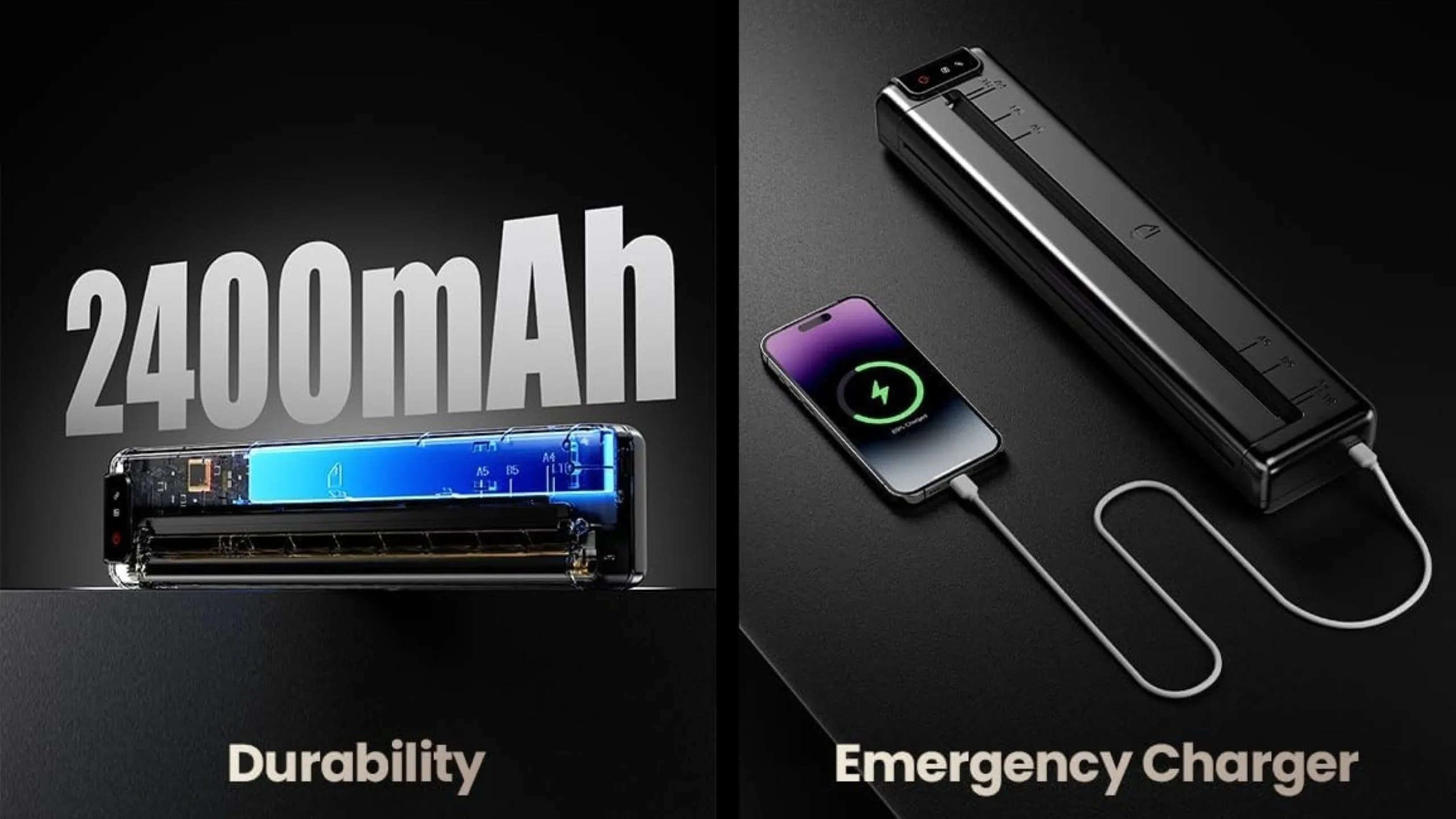 Máy in Phomemo Q302 hoạt động như pin sạc dự phòng di động