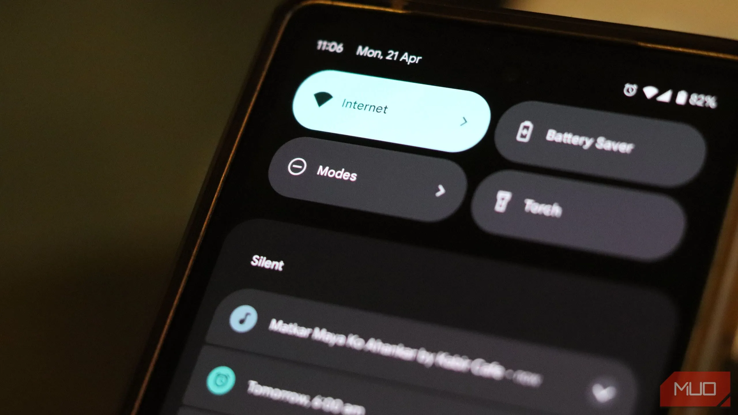Menu truy cập nhanh Chế độ Google Pixel