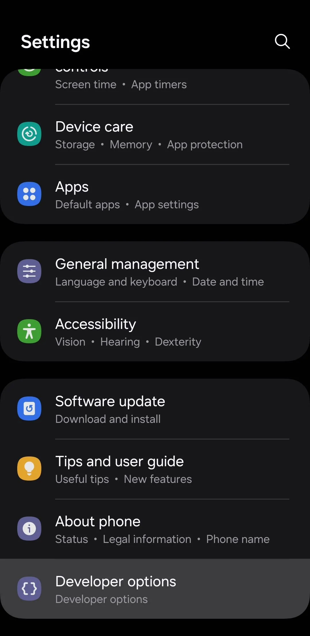 Menu Tùy chọn nhà phát triển trên Android để điều chỉnh ứng dụng nền.