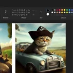 Minh họa các hình ảnh được tạo bằng AI Paint Cocreator trên Copilot+ PC