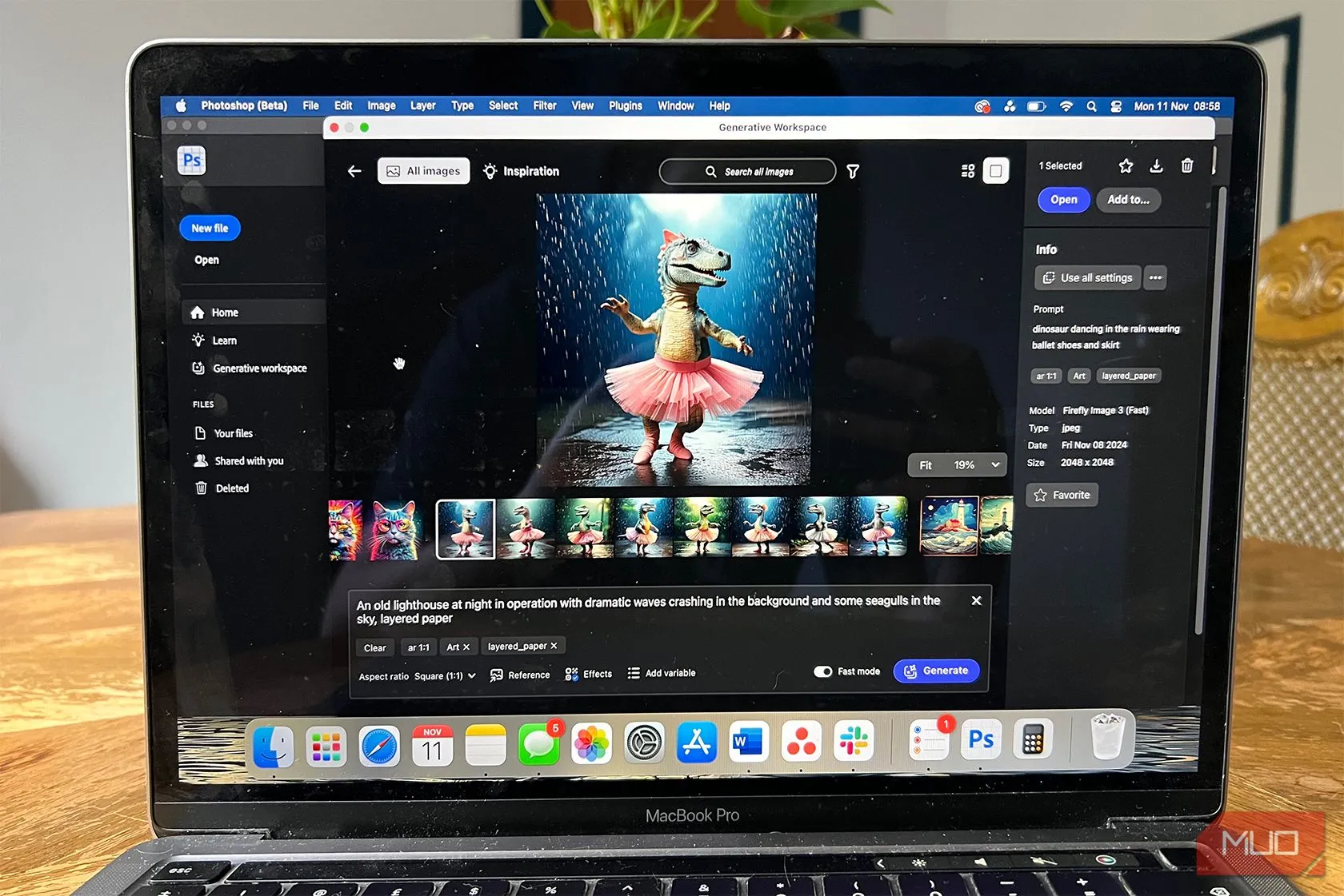 Mô phỏng không gian làm việc Generative Workspace trong Photoshop Beta với tính năng AI