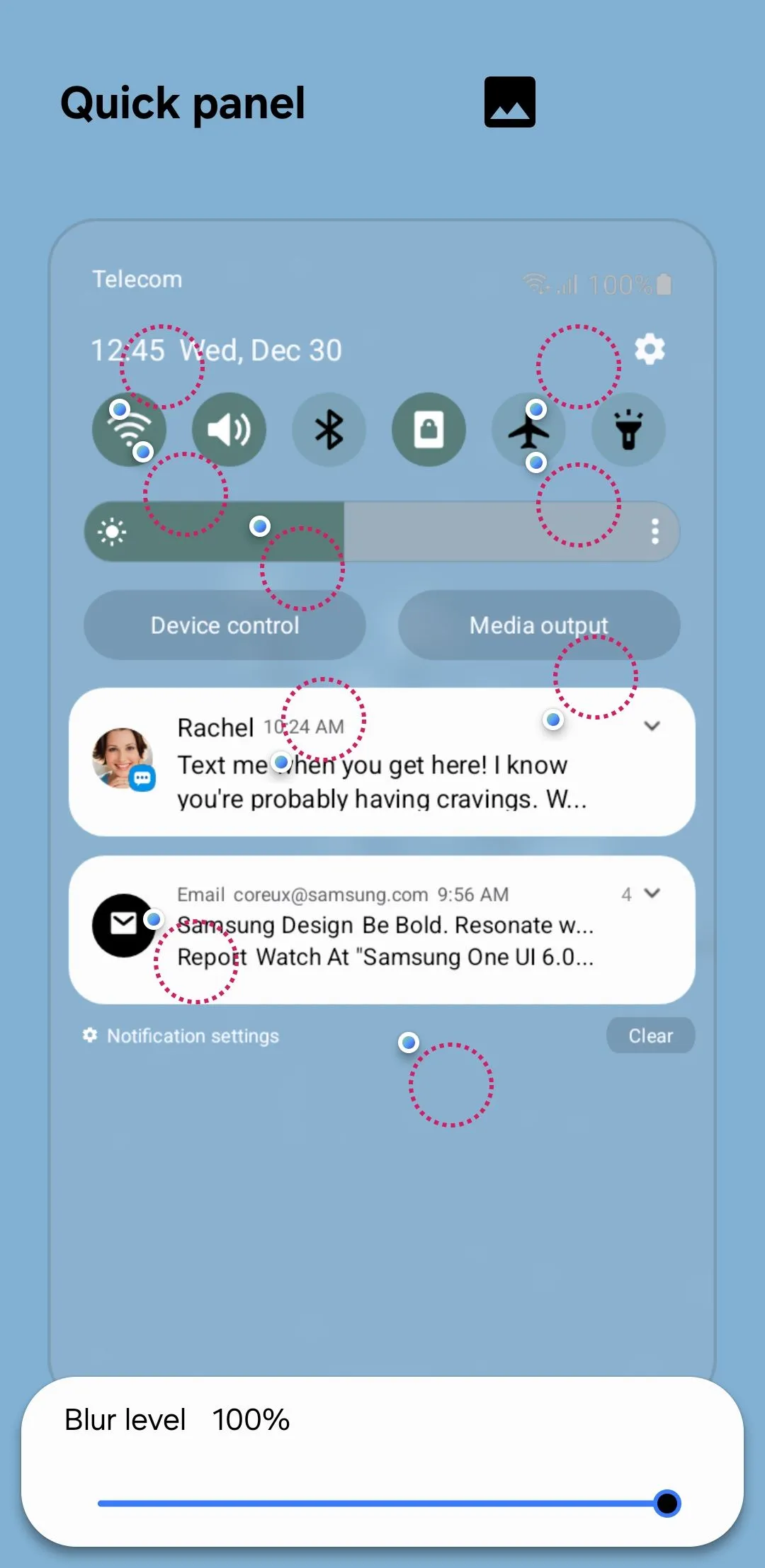Module Theme Park của Good Lock hiển thị tùy chọn tùy biến bảng cài đặt nhanh trên điện thoại Samsung