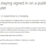 Người dùng đang đăng xuất khỏi tài khoản Microsoft Outlook trên máy tính công cộng, nhấn mạnh tầm quan trọng của chế độ duyệt web riêng tư để bảo mật thông tin cá nhân.